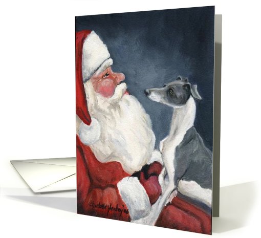 Christmas Italian Greyhound card (490940)