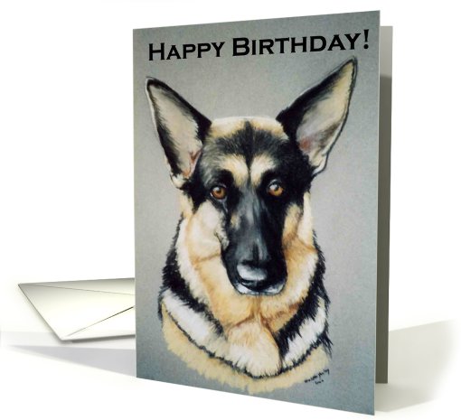 Birthday German Shepherd card (491914)