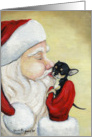 Christmas Kiss Santa Chihuahua card