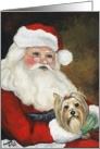 Christmas Yorkshire Terrier card
