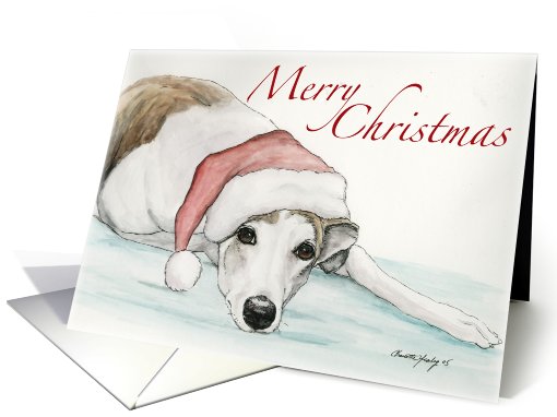 Christmas Greyhound card (503502)