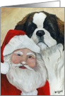 Christmas saint Bernard card