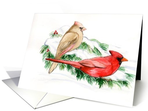 Christmas Cardinals card (513711)