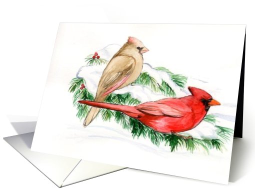 Christmas Cardinals card (513711)