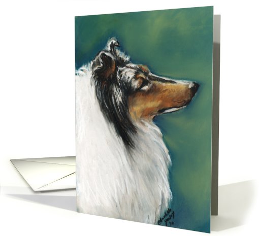 Collie Profile Birthday card (579645)