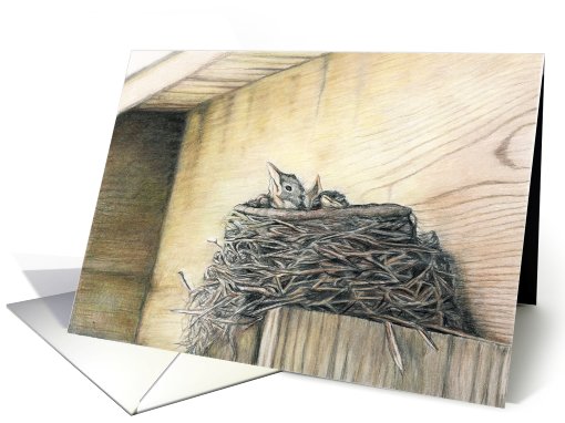 We're expecting triplets Bird Nest card (684511)