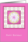 Happy Birthday For Her, Asian Lotus Flower in pink background card