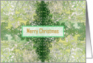 Merry Christmas zentangle inspired design card in green card