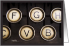 Hello - vintage typewriter keyboard photography card