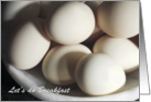 Let’s do Breakfast Invitation, close up of eggs photography card