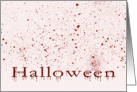 Happy Halloween, creepy scary blood stained illustration card