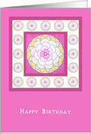 Happy Birthday For Her, Asian Lotus Flower in pink background card