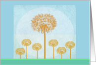 Congratulations, Dandelion Flower Illustration Card
