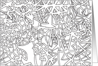 Get Well Zentangle inspired Adult coloring book card