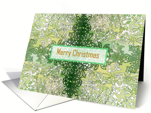 Merry Christmas zentangle inspired design card in green card (1400146)