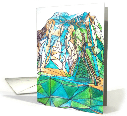 Happy 40th Birthday, Over the Hill, abstract drawing card (1400154)