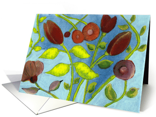 Happy Birthday, flower painting card (1400244)
