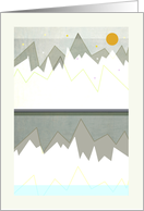 Happy Holidays abstract winter white gray landscape card