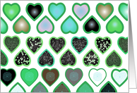 Green Hearts St Patrick’s day card