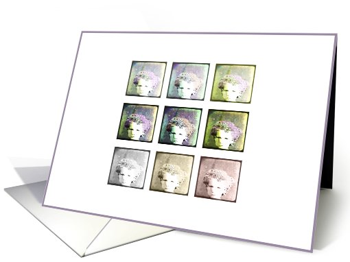 Happy Birthday Flower Girl Portret card (395263)