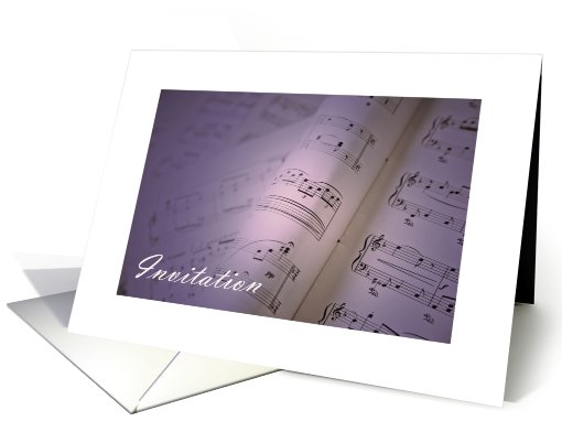 Invitation Pink Sheet music card (592760)