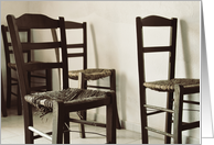 Thinking of you Old Empty chairs card