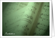 Invitation Sheet music green card