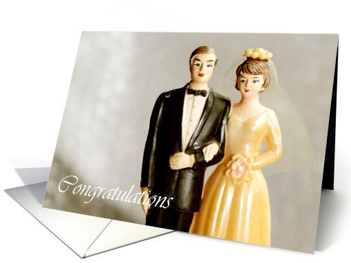 Congratulations Wedding couple dolls card (709322)