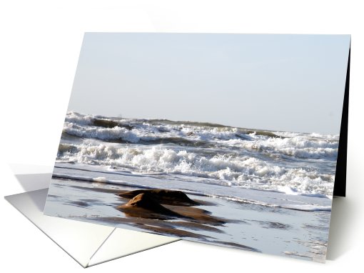 Sympathy Ocean view from beach card (716017)