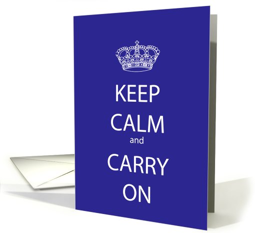 Happy Birthday Blue Keep Calm and Carry on card (718989)