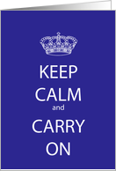 Happy Birthday Blue Keep Calm and Carry on card