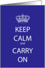 Happy Birthday Blue Keep Calm and Carry on card