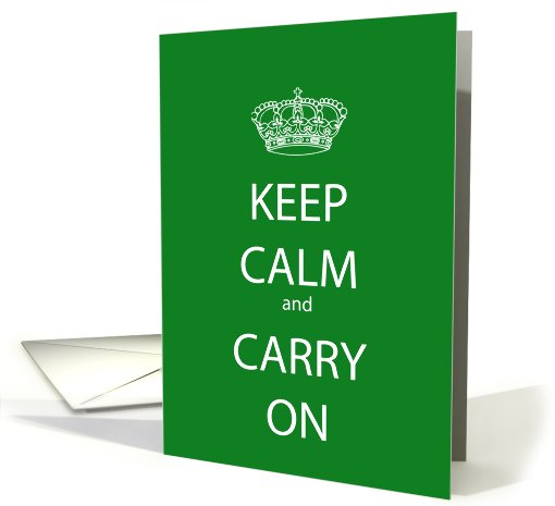 Happy Birthday Green Keep Calm and Carry on card (718992)