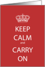 Happy Birthday Red Keep Calm and Carry on card