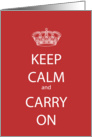 Happy Birthday Red Keep Calm and Carry on card