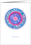 Happy Birthday Blue Mandala card