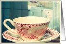 Tea Party Invitation - close up tea cup photography card
