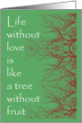 Tree of Life, words of love card