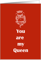 Happy Birthday - You are my Queen card