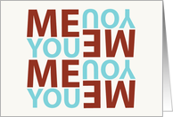 You and Me - Words card