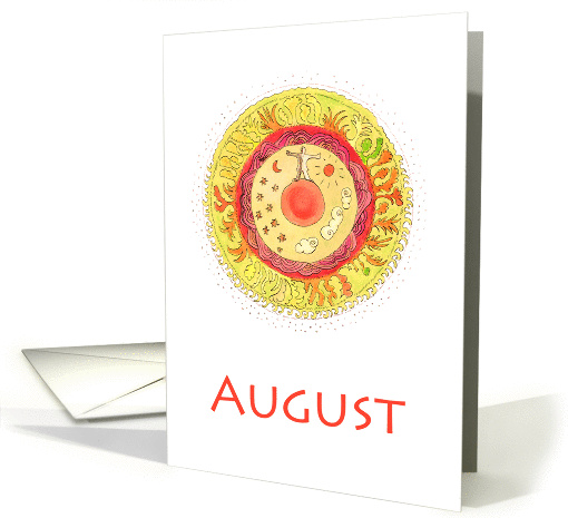 Born in August Happy Birthday card (842392)