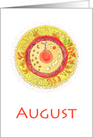 Born in August Happy Birthday card