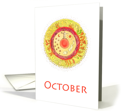 Born in October Happy Birthday card (842811)