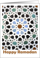 Happy Ramadan - mosaic star Muslim holiday photography card