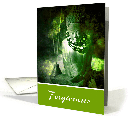 Forgiveness, I forgive you Green buddha in contemplation... (846542)