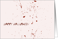 Happy Halloween, blood spatter card