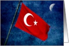 Turkish Flag Abstract card