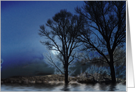 Abstract Night Time Scene card