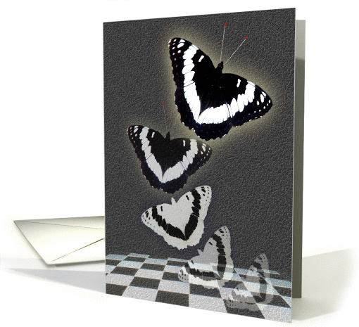 Fluttering in Black and White card (365873)