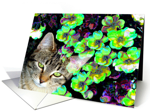 Andie In The Flowers card (370425)